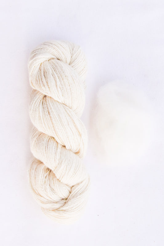 Organic Angora and Merino Blend, Natural