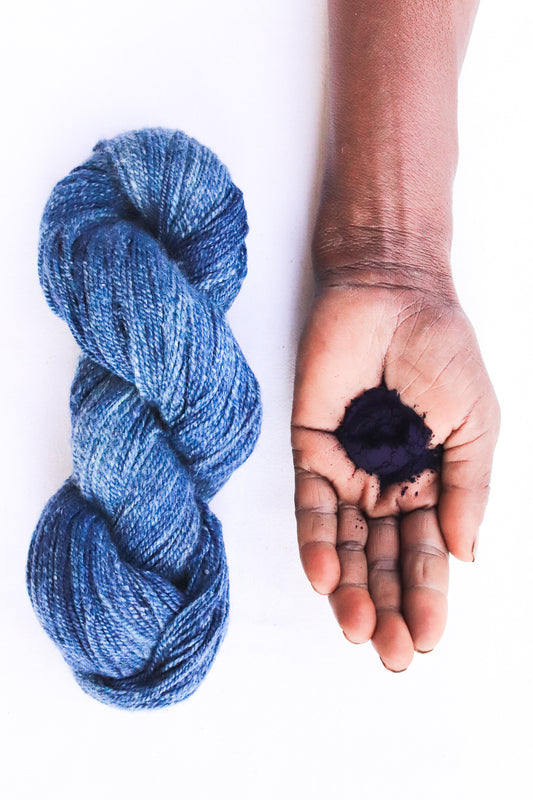 Organic Angora and Merino Blend, Indigo