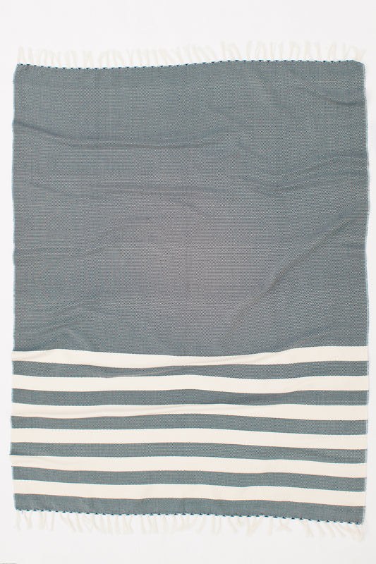 Handwoven Egyptian Cotton Throw, Cobalt