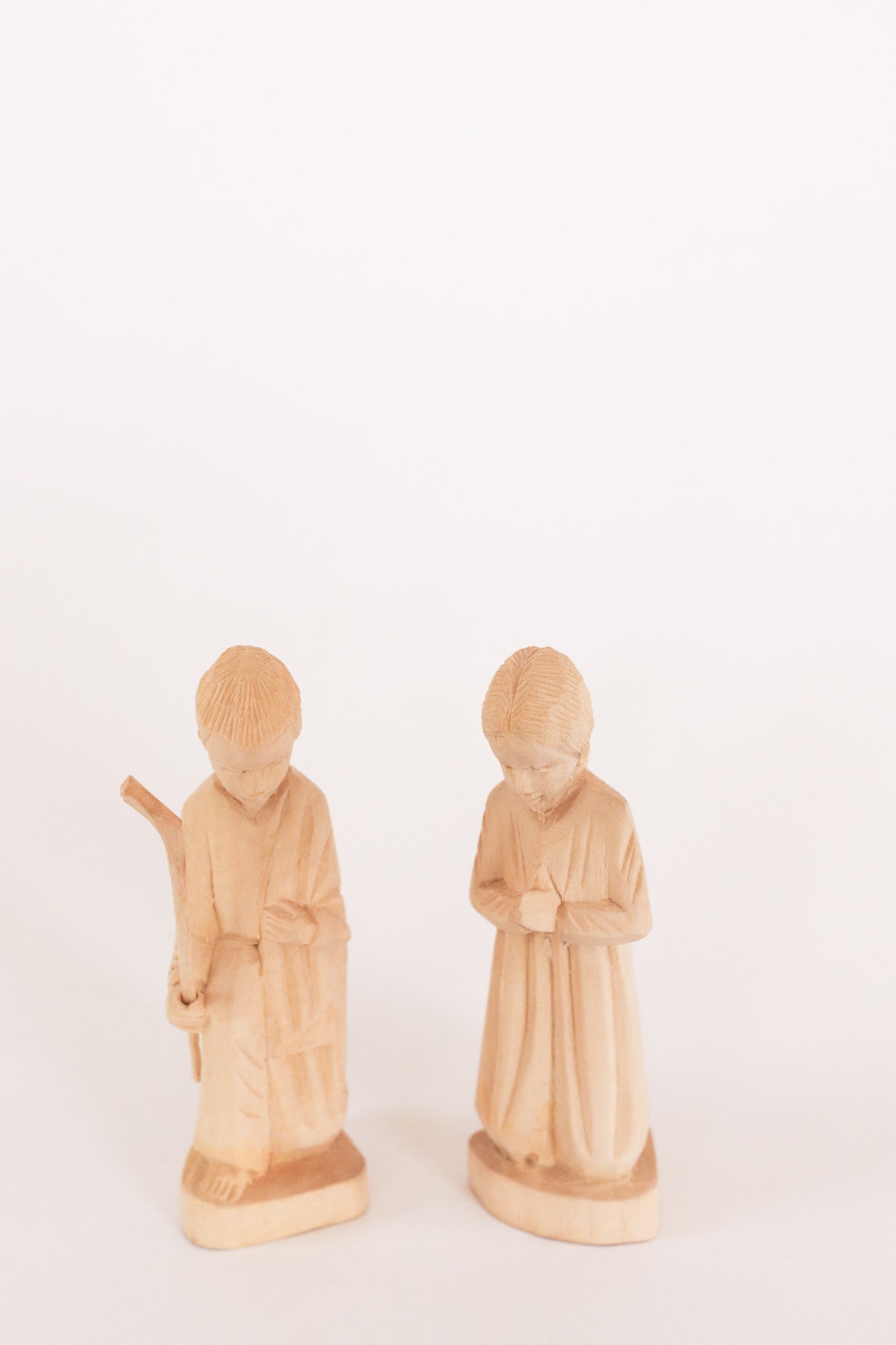 Hand-Carved Fanazava Wood Nativity (12 Figures), Second Edition