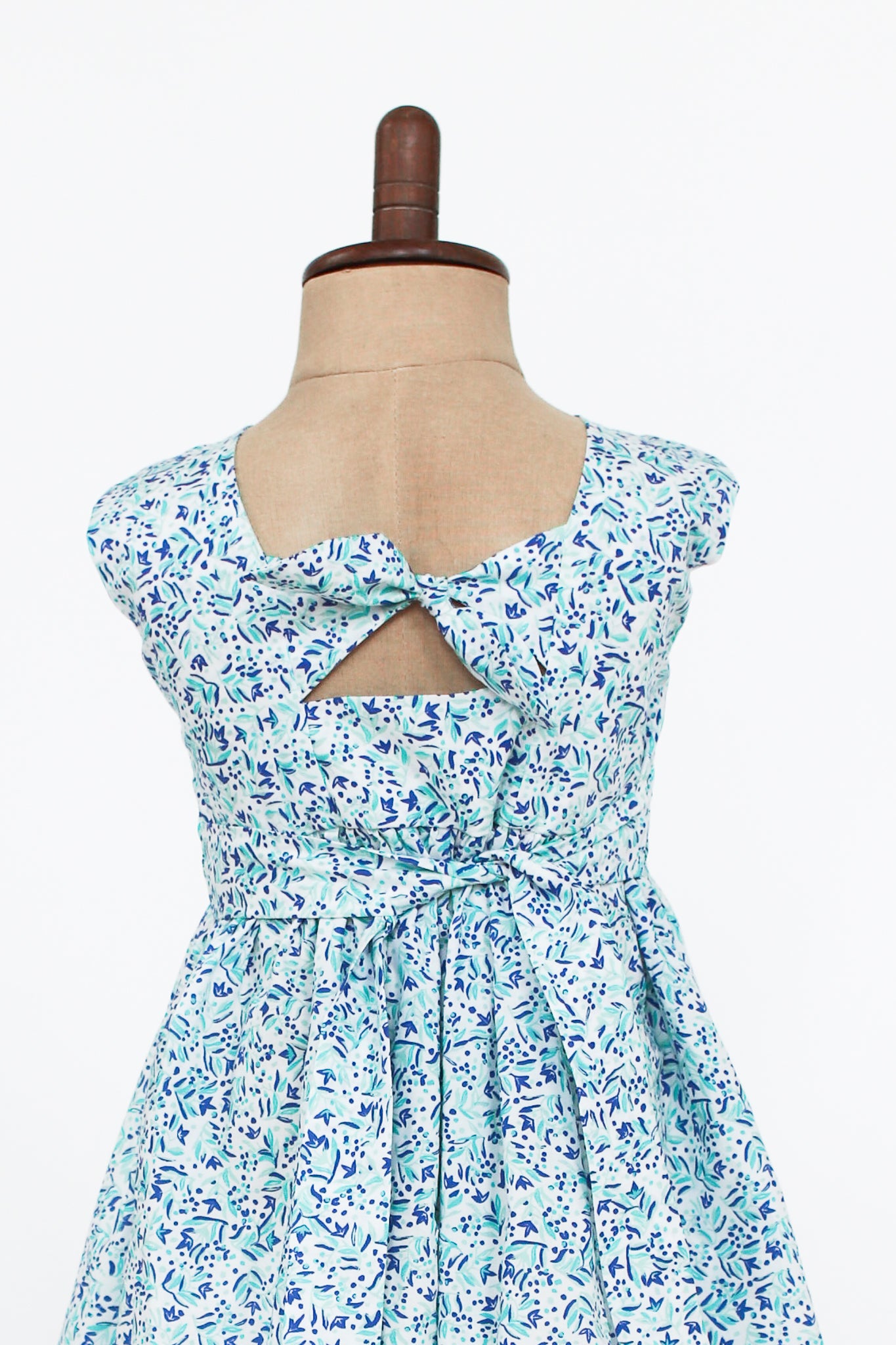 Hand-Smocked Dress, Periwinkle Floral