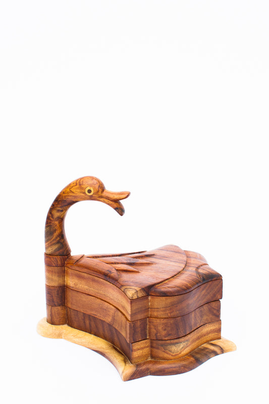 Sheesham Wood Fanned Tail Duck Box