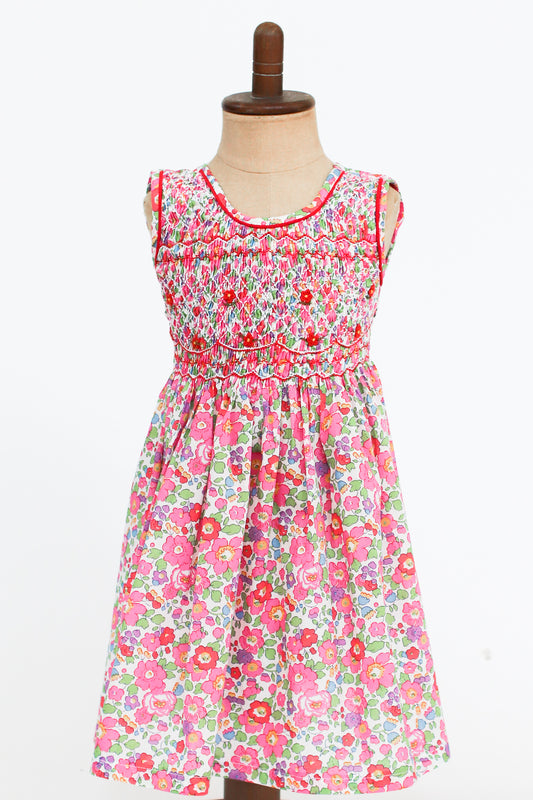 Hand-Smocked Dress, Roses