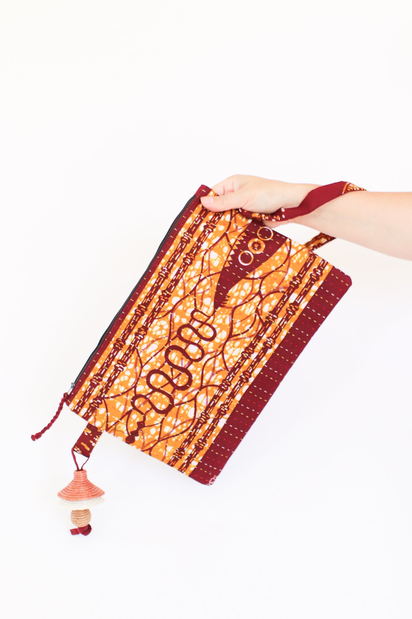 Oversized Kitenge Wristlet, Turmeric