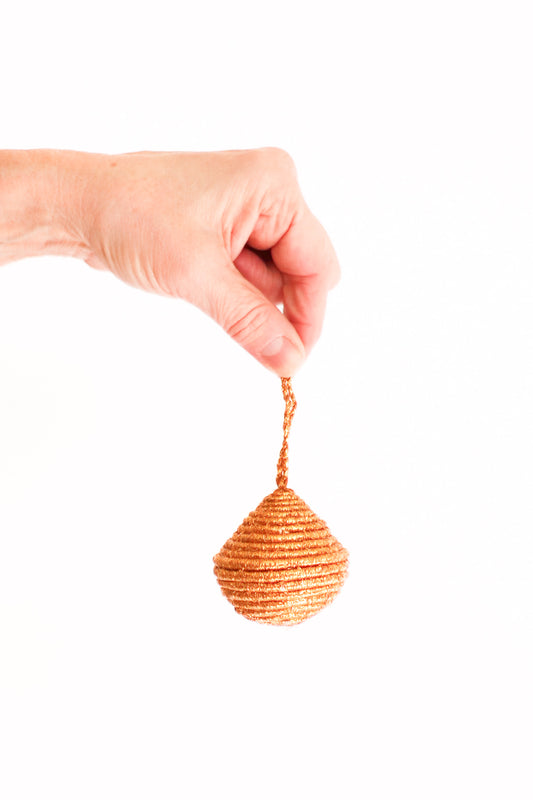 Woven Christmas Ornament, Gold