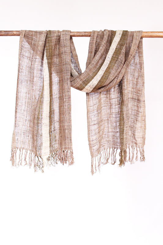 Wild Silk Scarf Natural +Sun Bleached + Psiadia, Medium