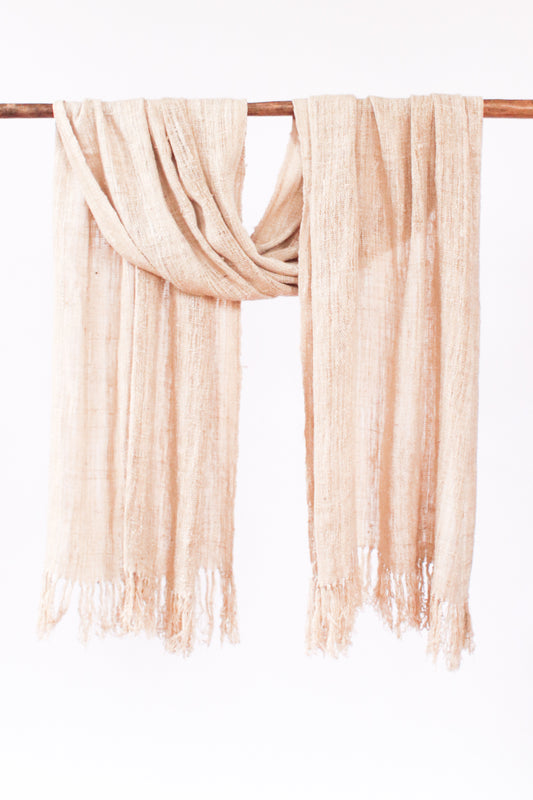 Wild Silk Scarf, Natural Sun Bleached Large