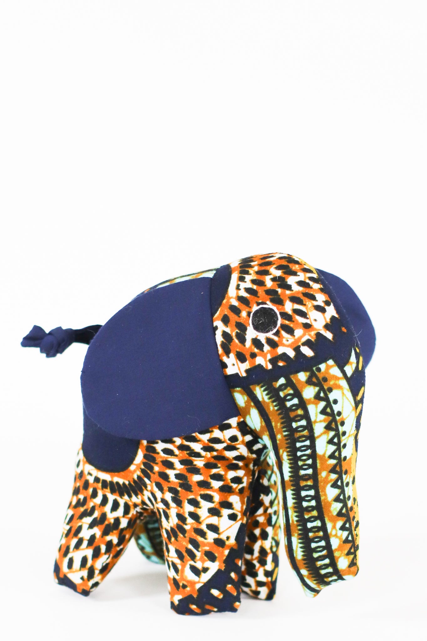 Plush Kitenge Elephant, Lucky