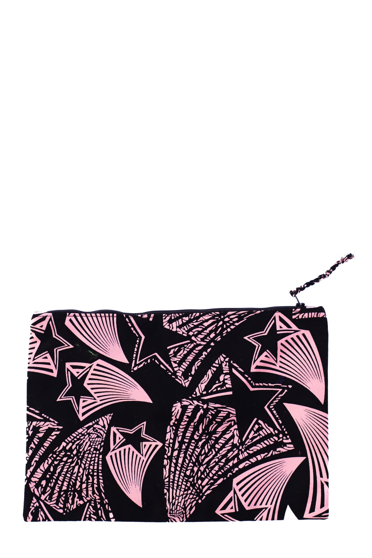 Embroidered Flamingo Pouch, Shooting Stars