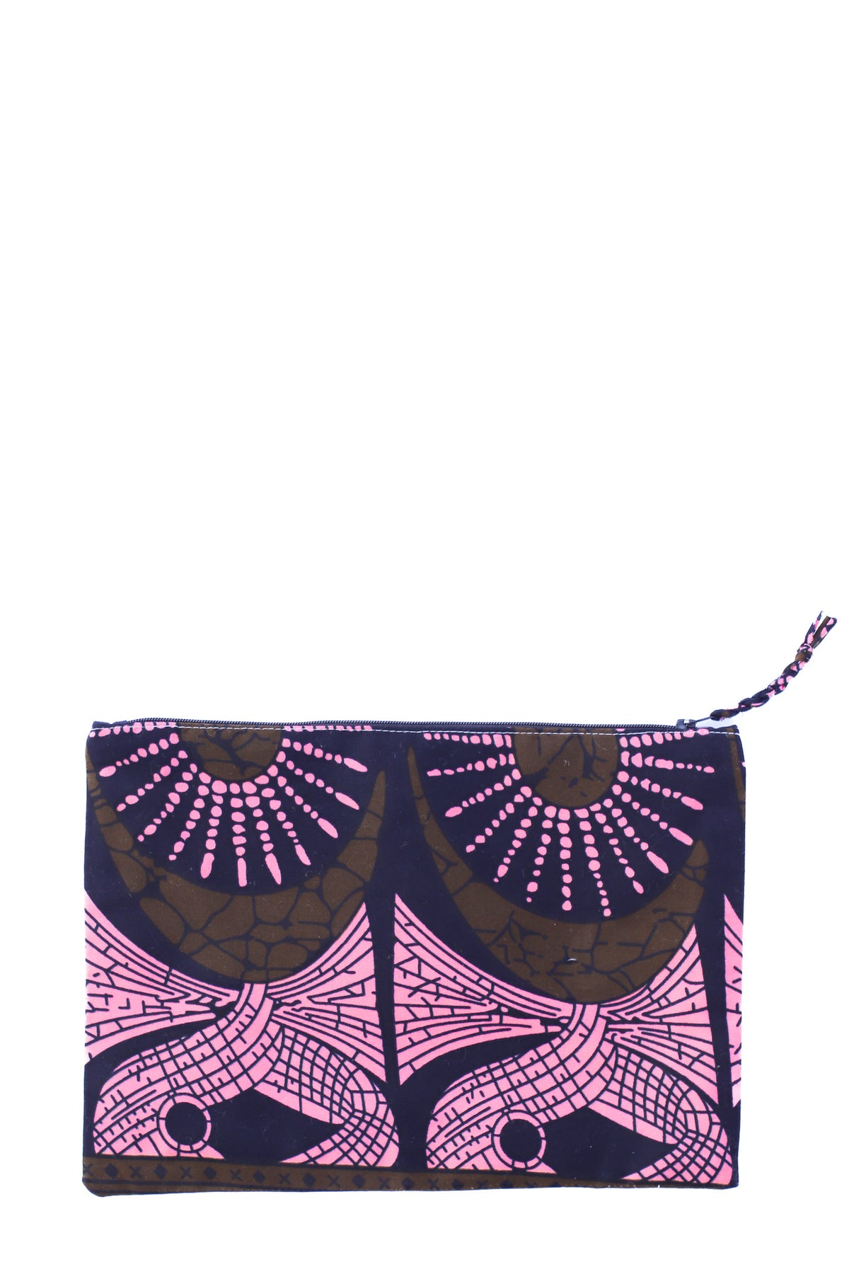 Embroidered Flamingo Pouch, Electric