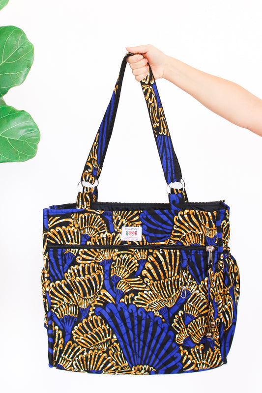 Wax Print Tote, Gold Rush