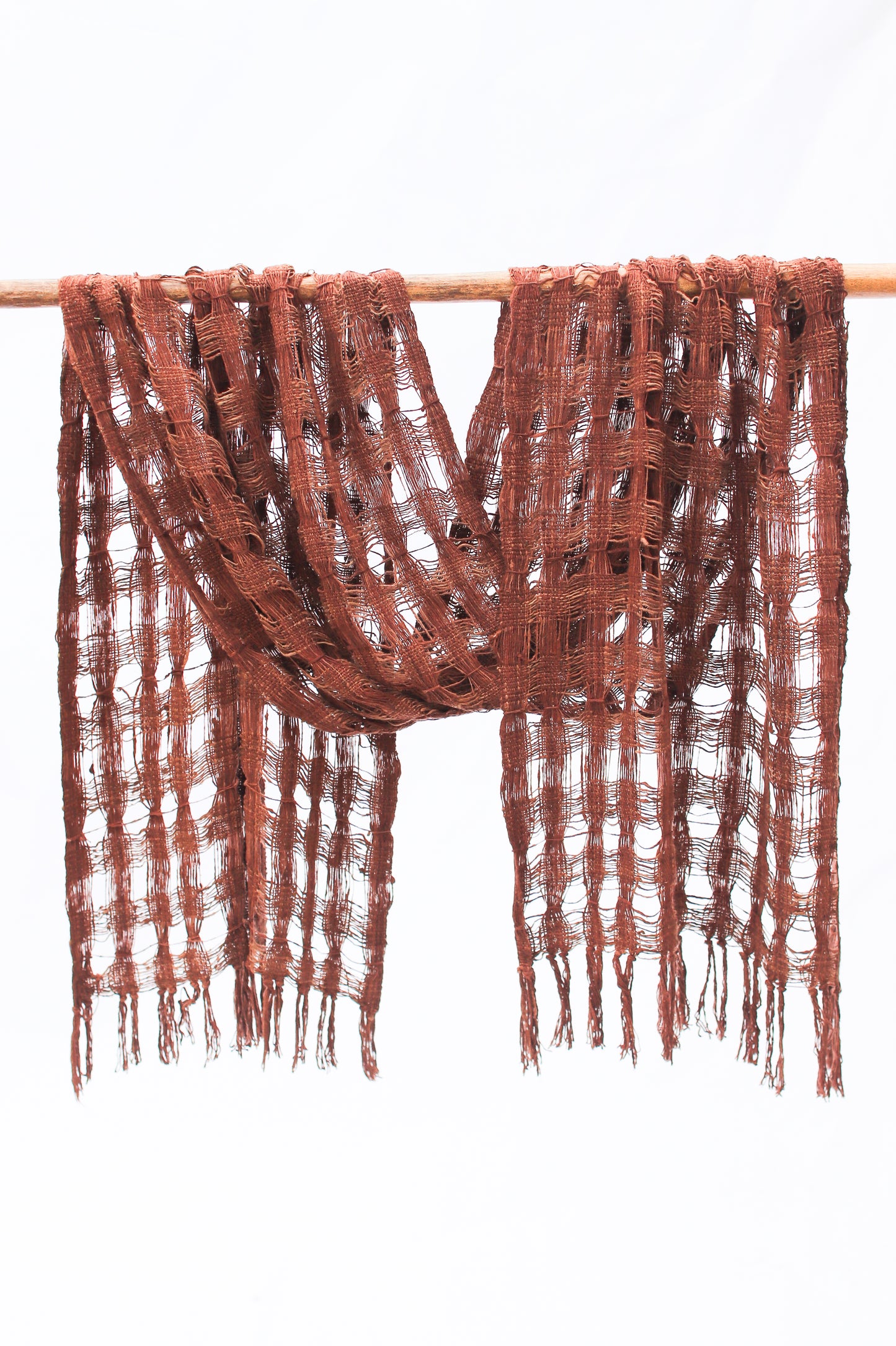 Wild Silk Chunky Open-Weave Scarf, Mushroom
