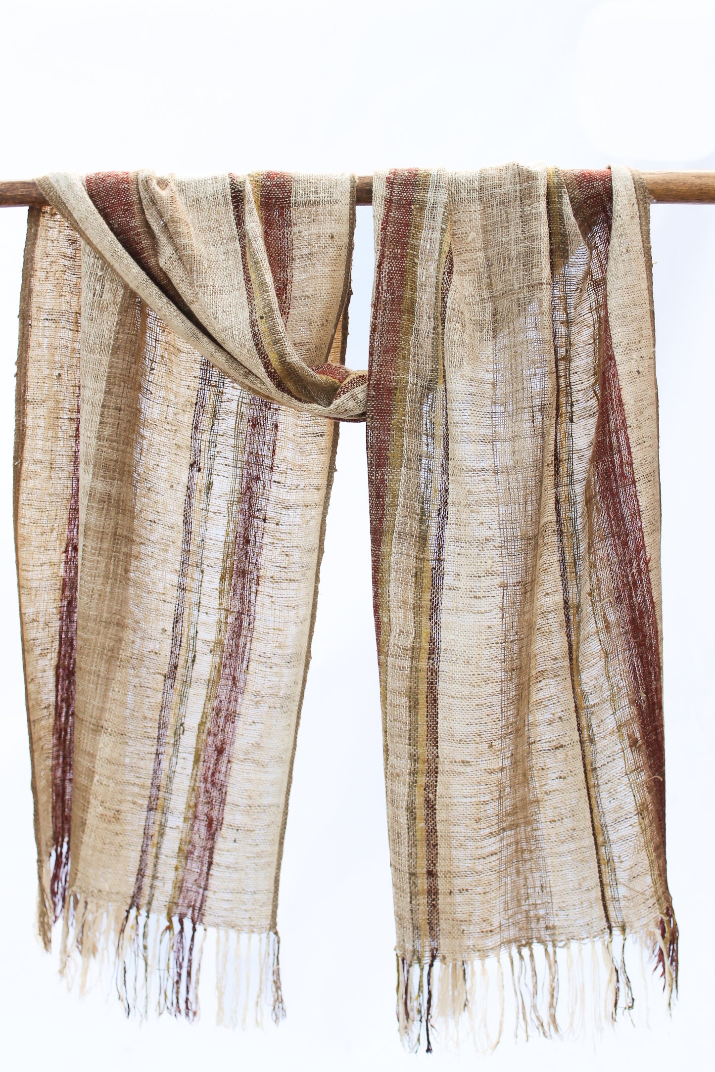 Wild Silk Scarf, Passion Fruit + Sun Bleached + Nato Bark + Mushroom + Psaidia Leaves