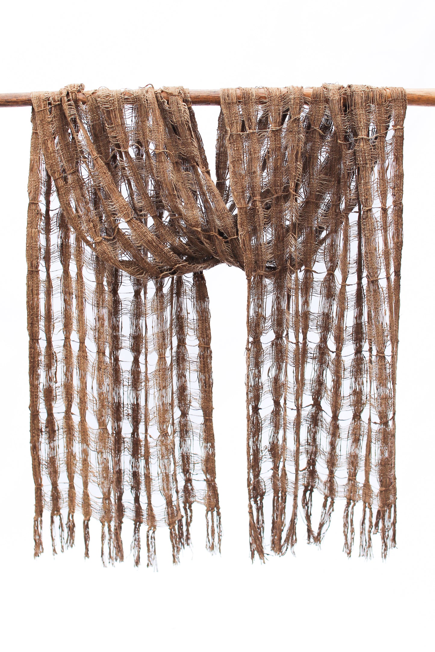 Wild Silk Chunky Open-Weave Scarf, Natural