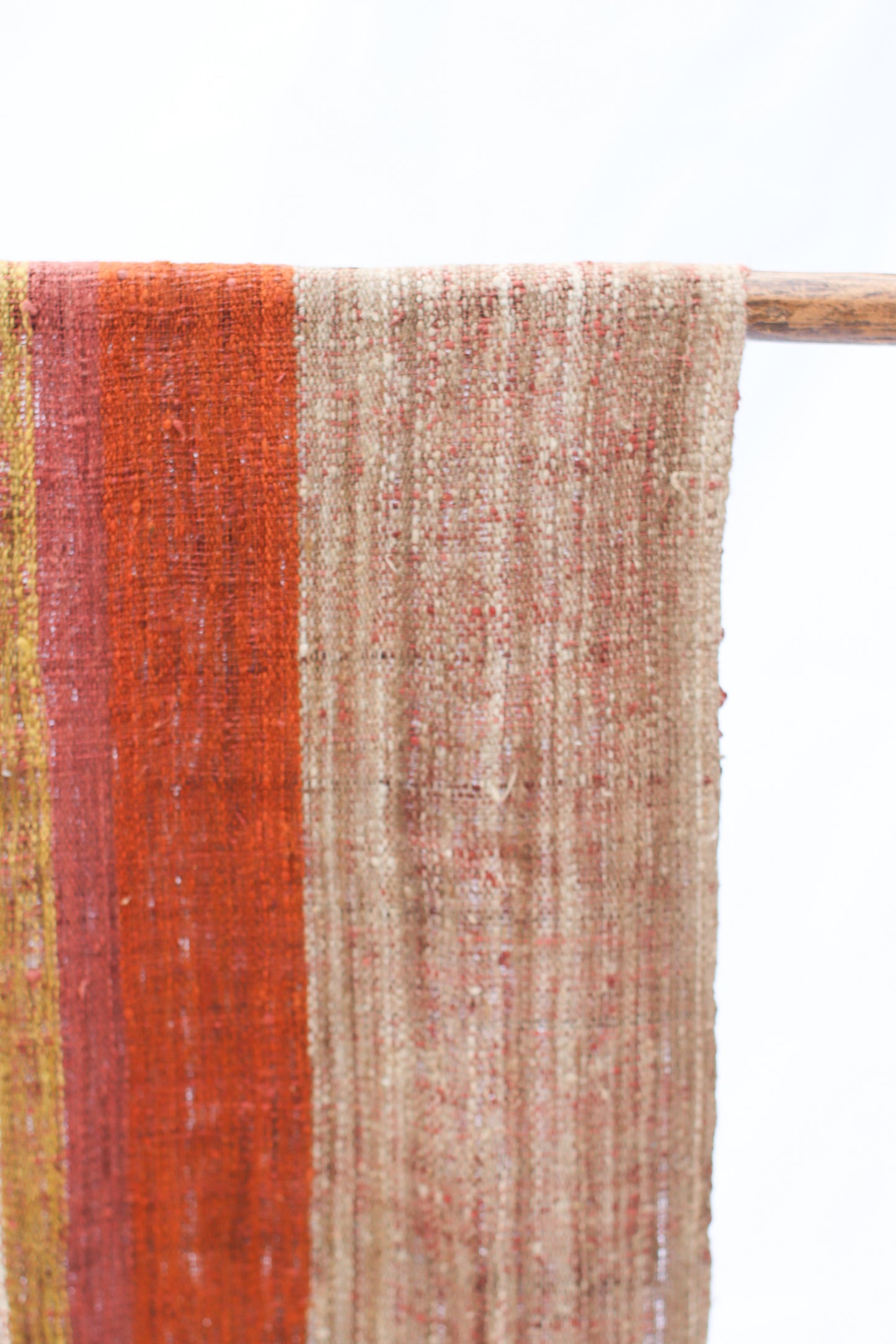 Wild Silk Scarf, Natural + Mushroom + Turmeric + Nato Bark + Sun Bleached