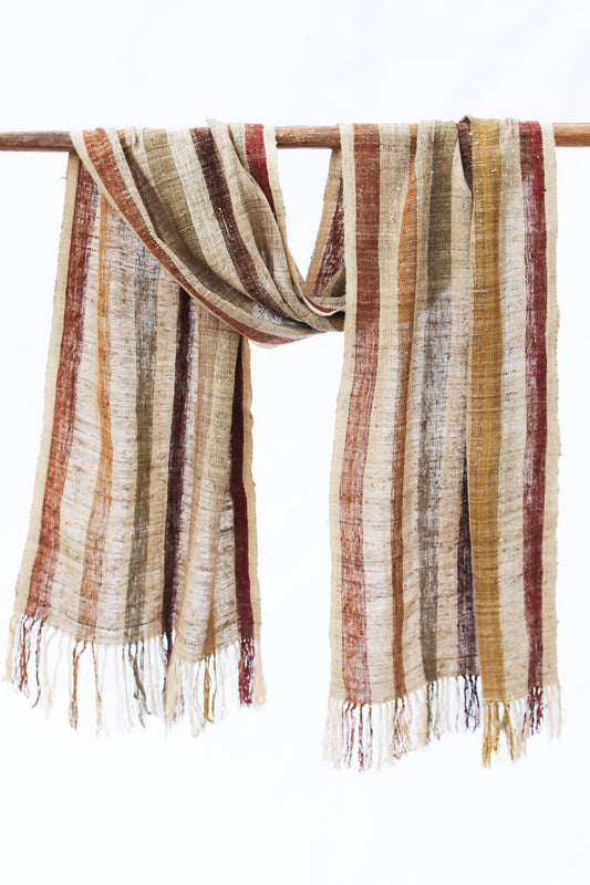 Wild Silk Scarf, Sun Bleached + Nato Bark + Passion Fruit + Pisiadia + Natural