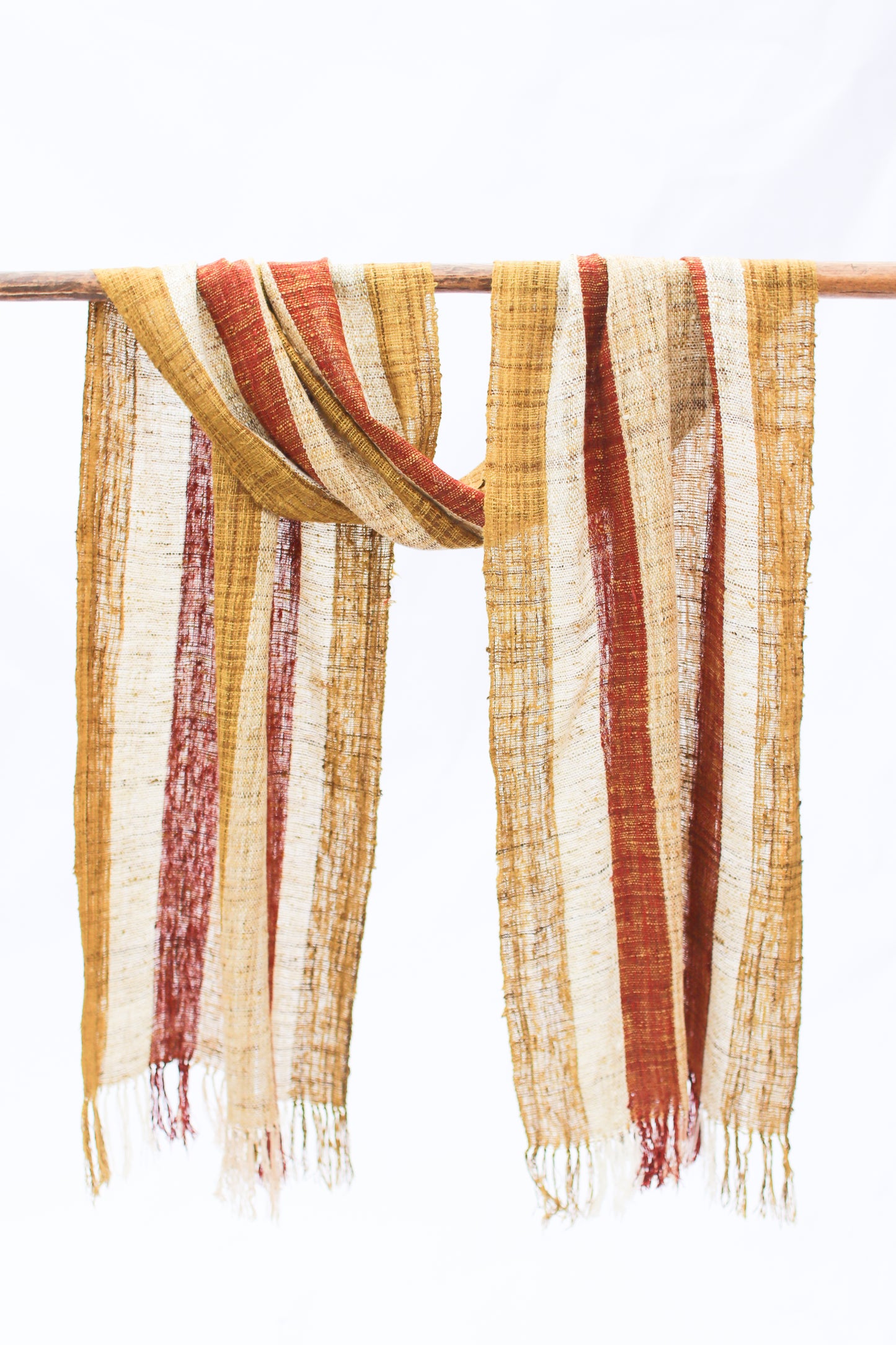 Wild Silk Scarf, Passion Fruit + Sun Bleached + Nato Bark Stripe