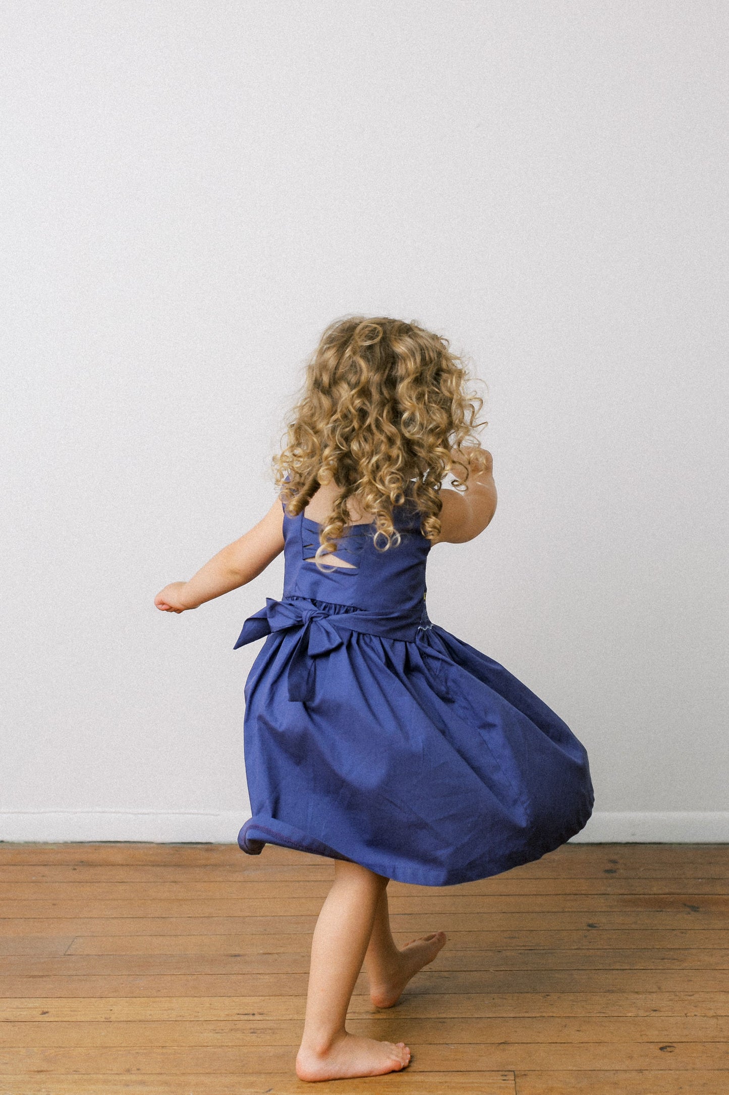 Hand-Smocked Dress Children Playing, Plum