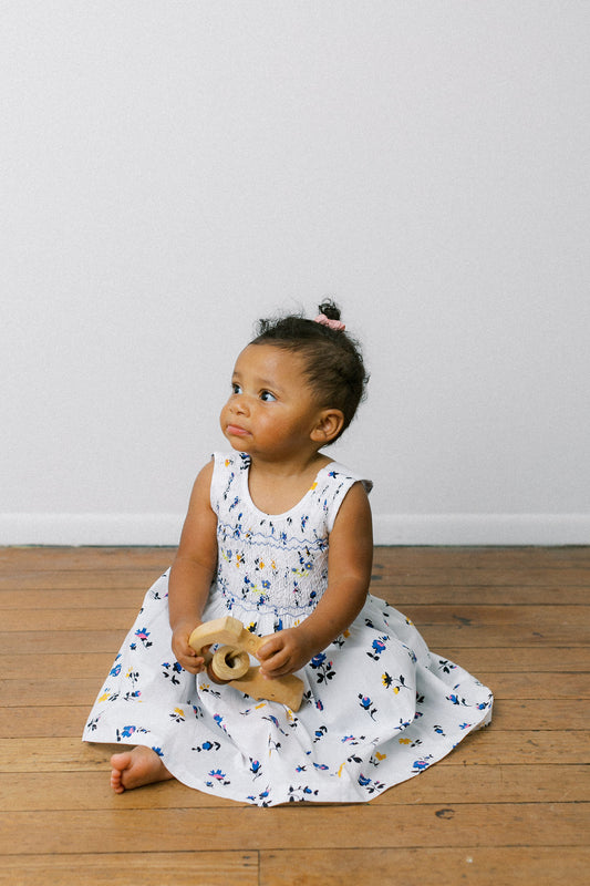 Hand-Smocked Dress Floral, Wildflower