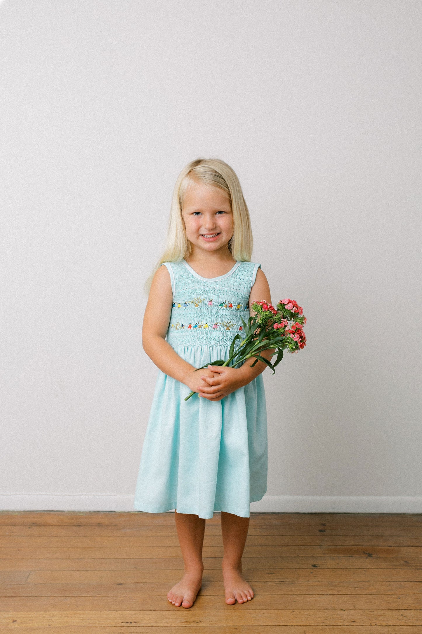 Hand-Smocked Dress Children Playing, Sea Spray