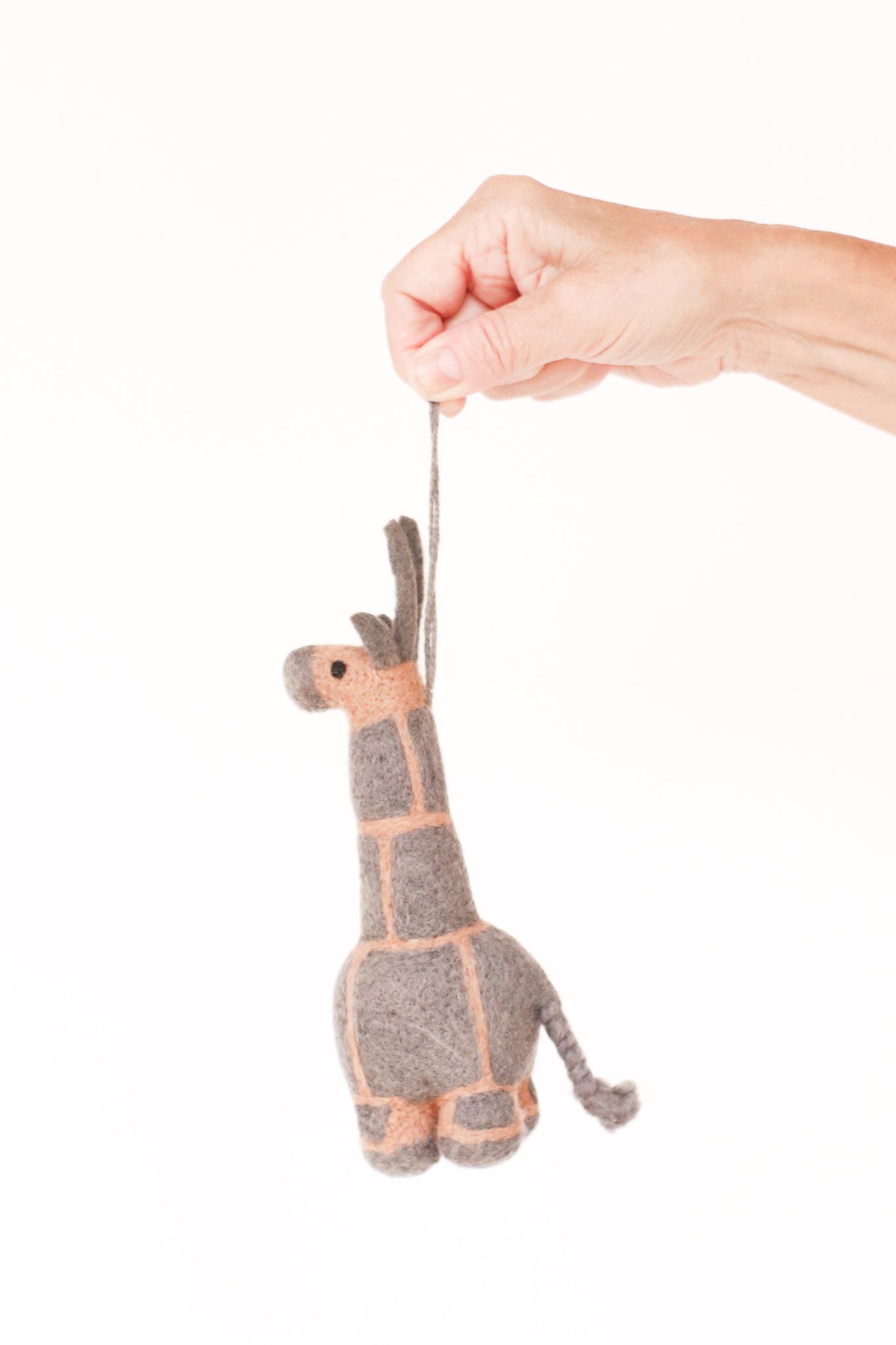 Ollie Giraffe Ornament, Voca Peach and Voca Grey