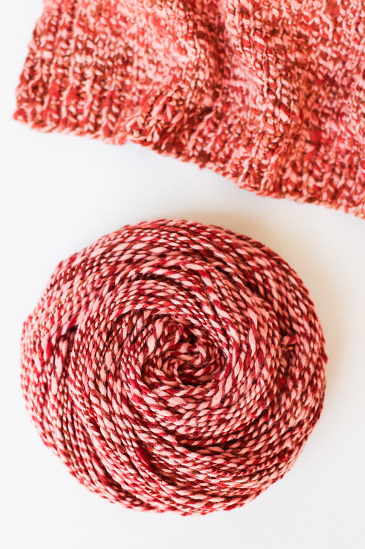 Wild Borocera Silk Yarn + Ethiopian Cotton, Madder Root