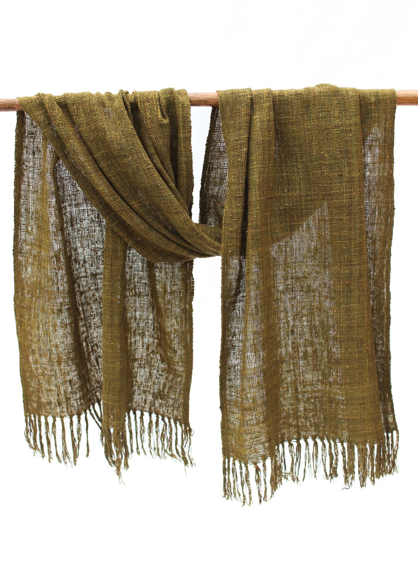 Wild Silk Scarf, Psiadia Leaves