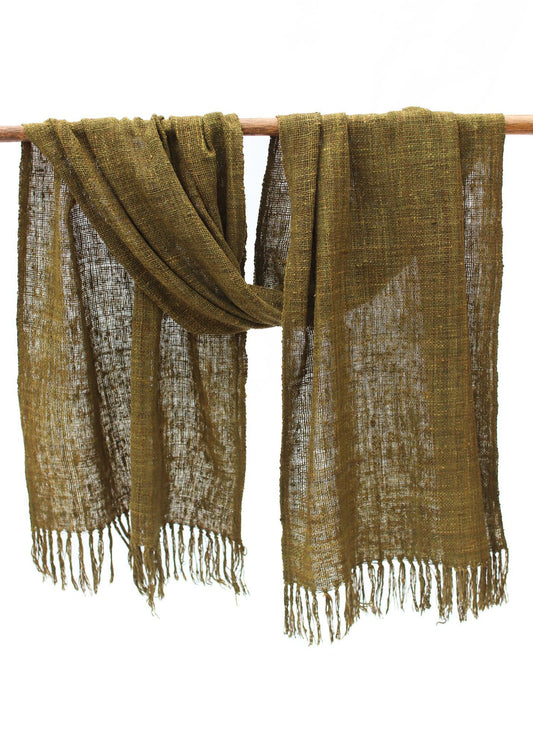 Wild Silk Scarf, Psiadia Leaves