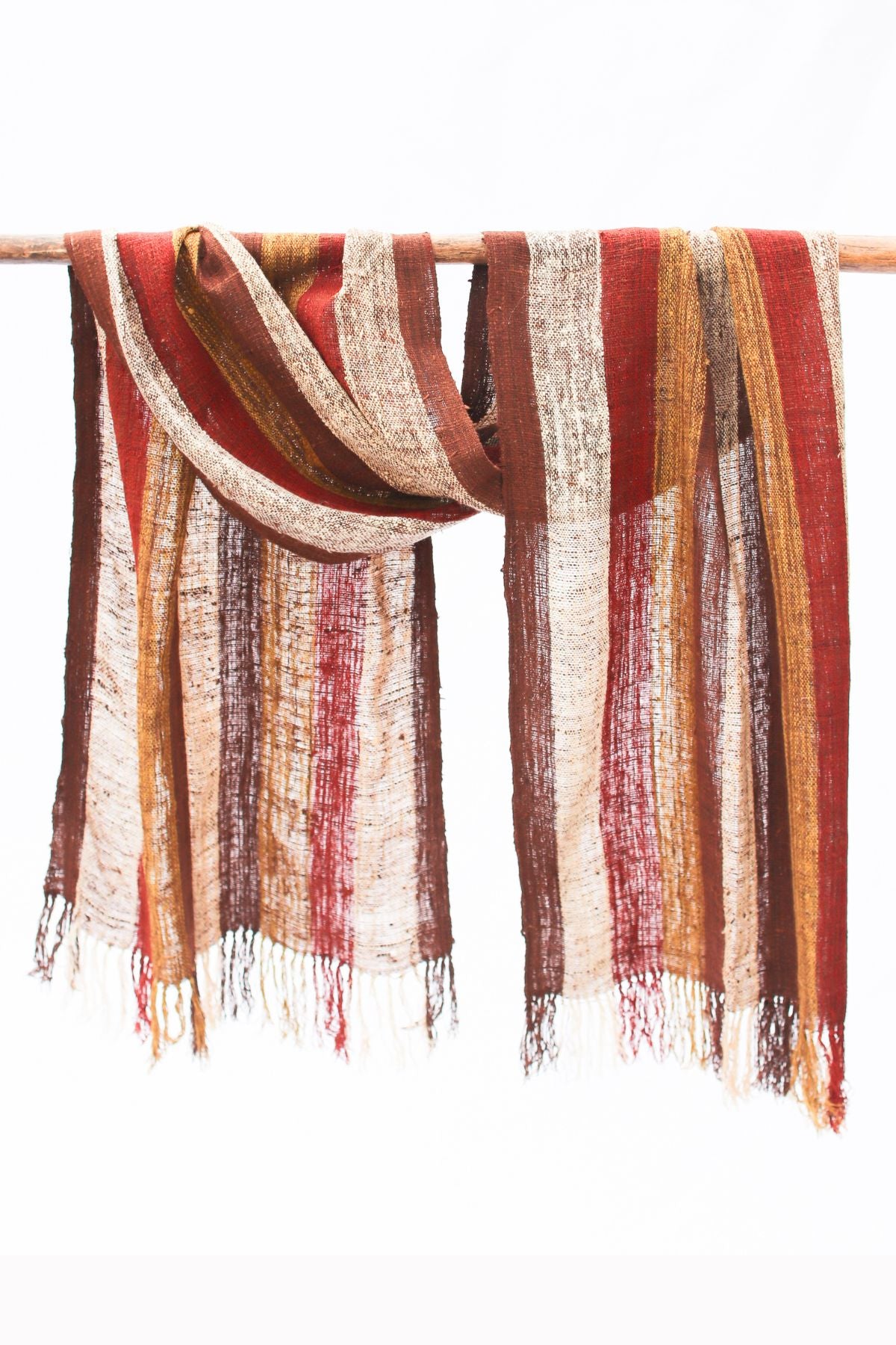 Wild Silk Scarf, Turmeric + Nato Bark + Passion Fruit + Sun Bleached + Mushroom