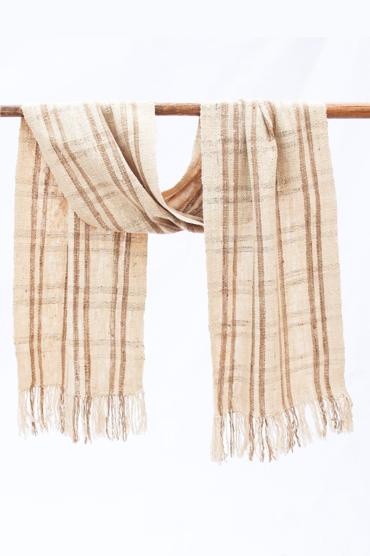 Wild Silk Scarf, Sun Bleached + Natural Plaid