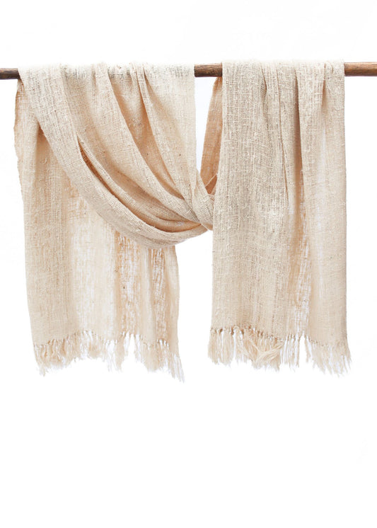 Wild Silk Scarf, Natural + Sun Bleached, Large