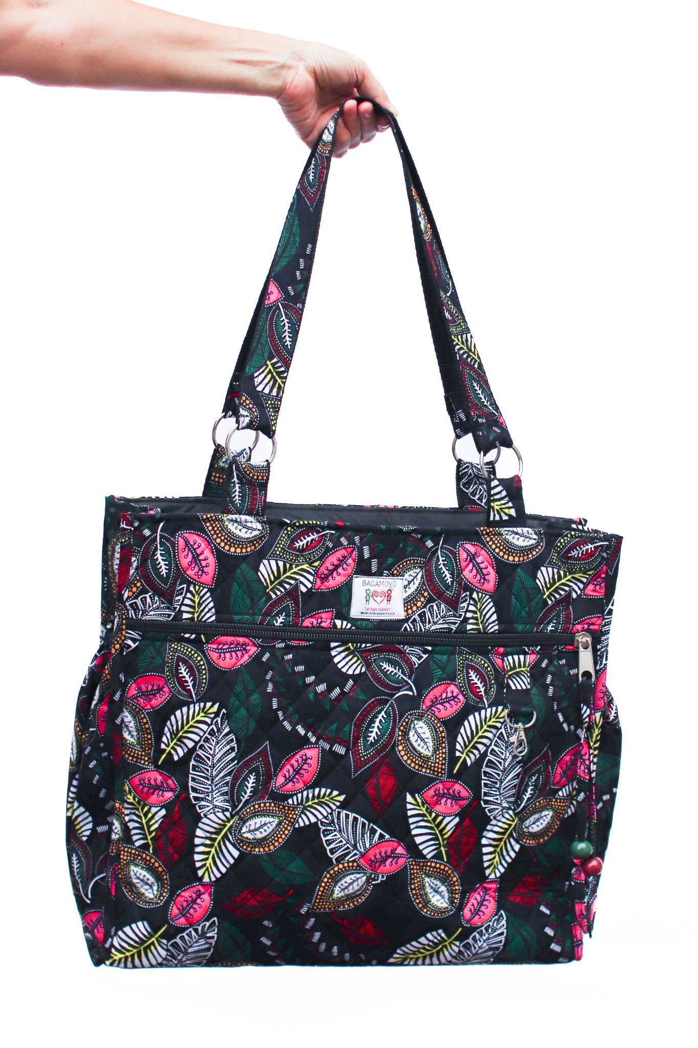 Wax Print Tote, Garden Gate
