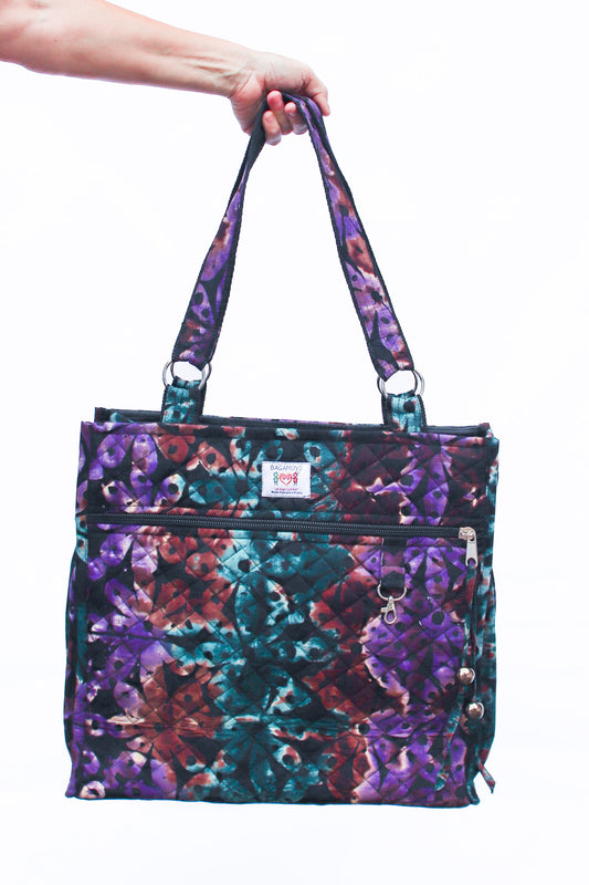 Wax Print Tote, Tie Dye