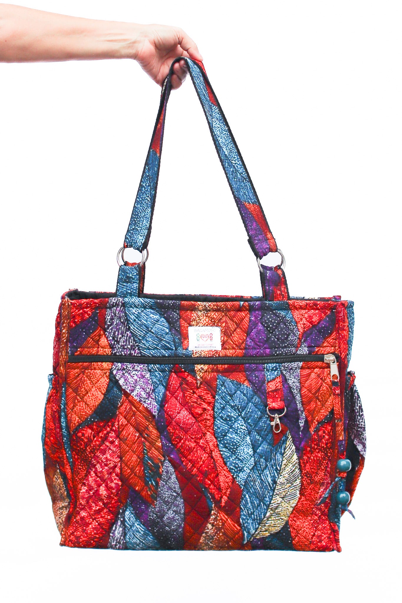 Wax Print Tote, Sunset Foliage