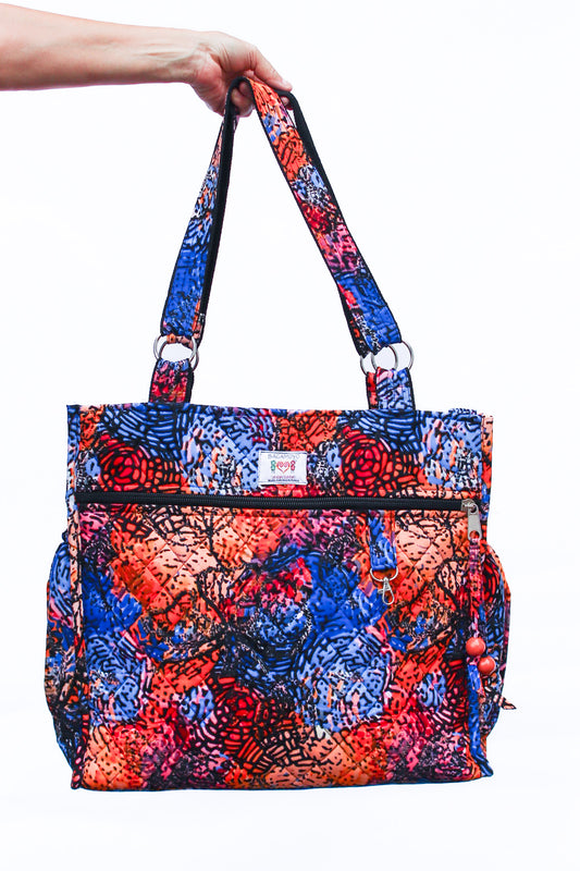 Wax Print Tote, Solstice