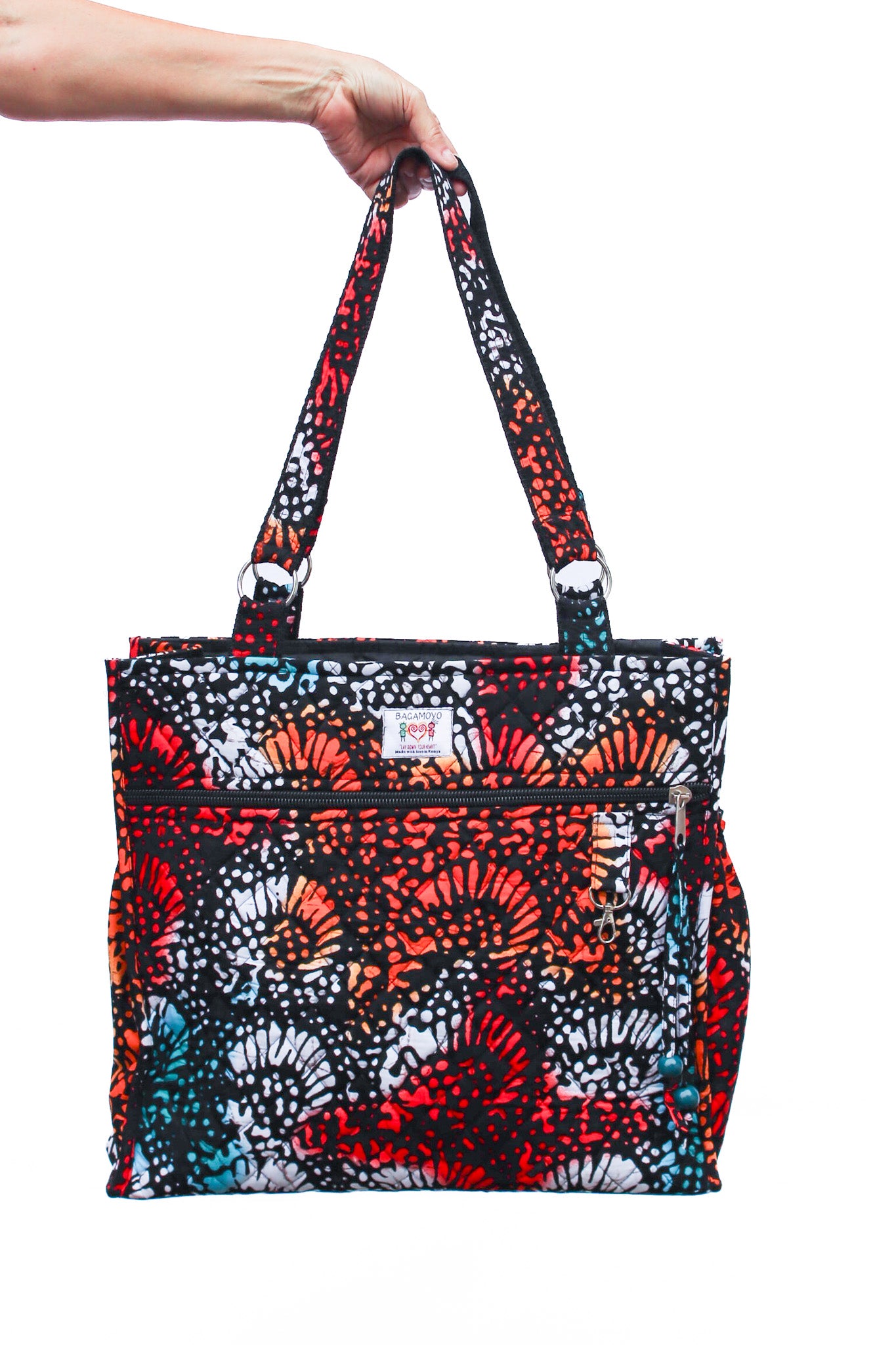 Wax Print Tote, Fireworks