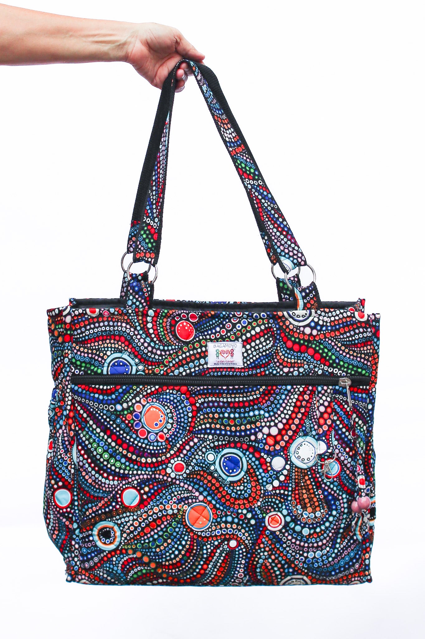 Wax Print Tote, Bubbles