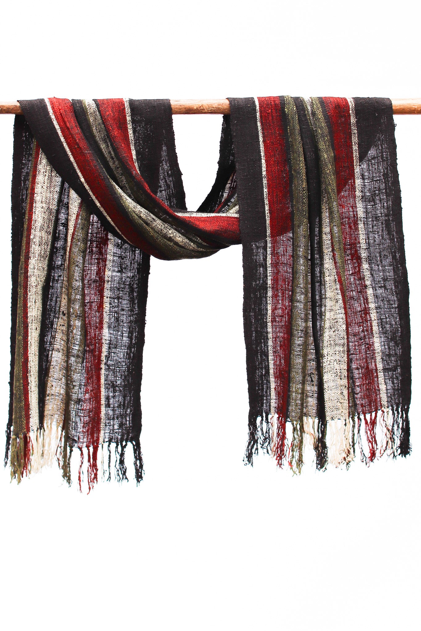 Wild Silk Scarf, Psaidia +Black Mud + Nato Bark + Sun Bleached Stripe