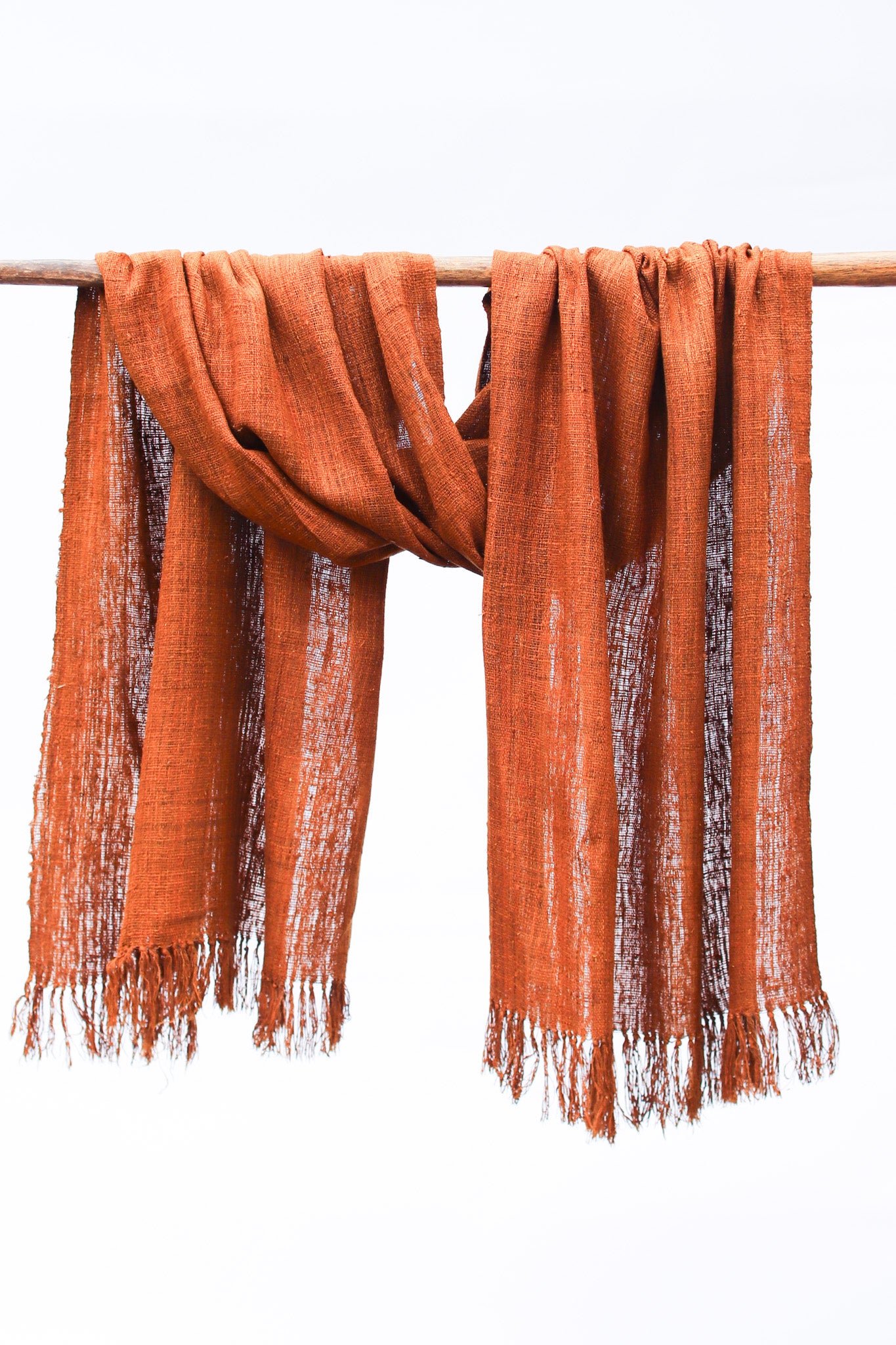 Wild Silk Scarf, Large Turmeric + Nato Bark