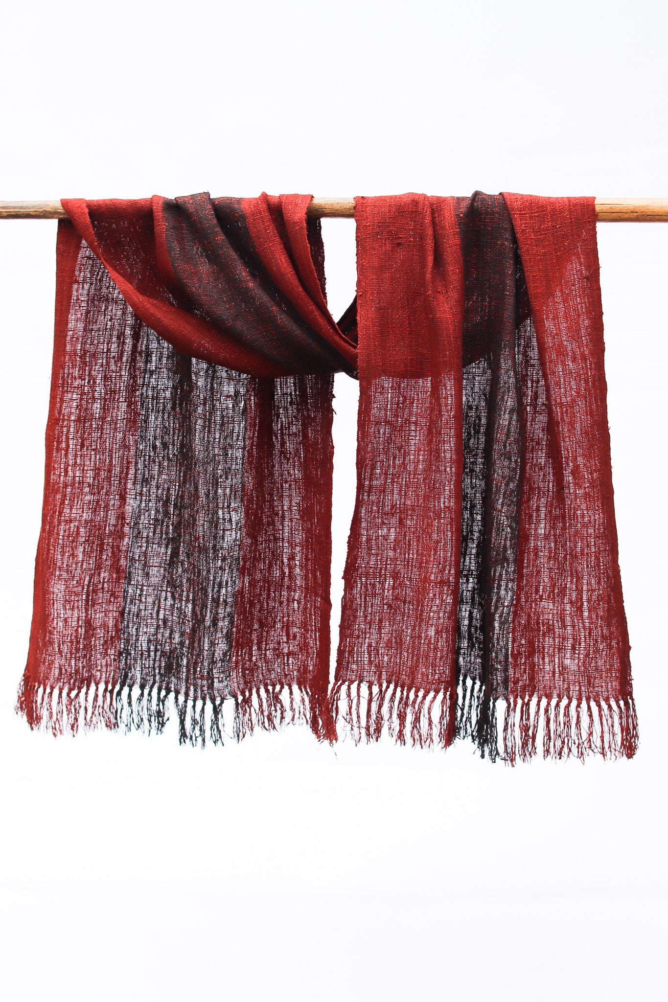 Wild Silk Scarf, Nato Bark + Black Mud