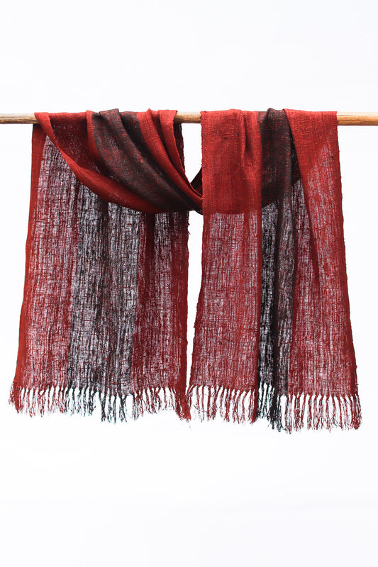 Wild Silk Scarf, Nato Bark + Black Mud