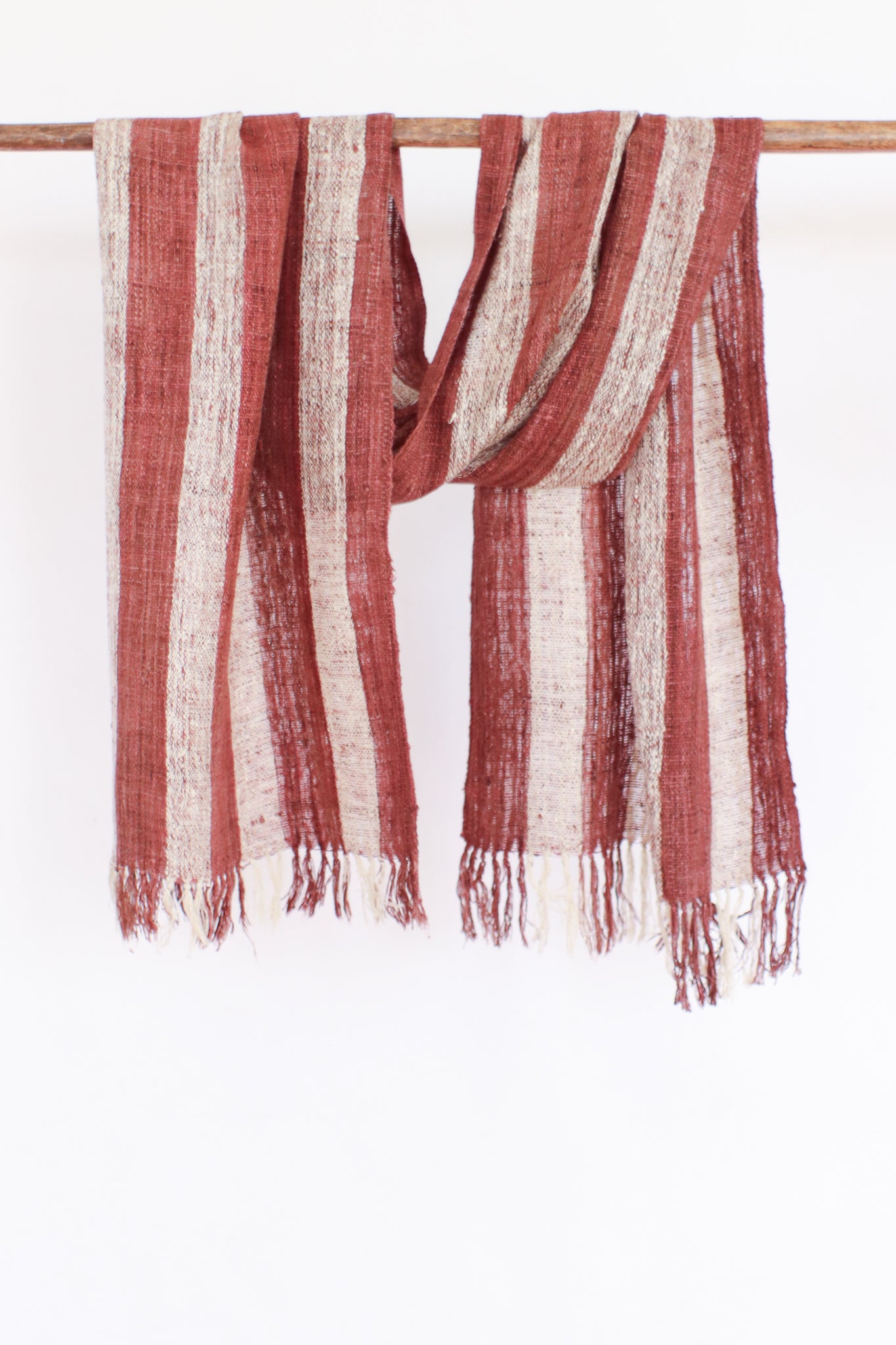 Wild Silk Scarf Nato Bark + Natural, Medium