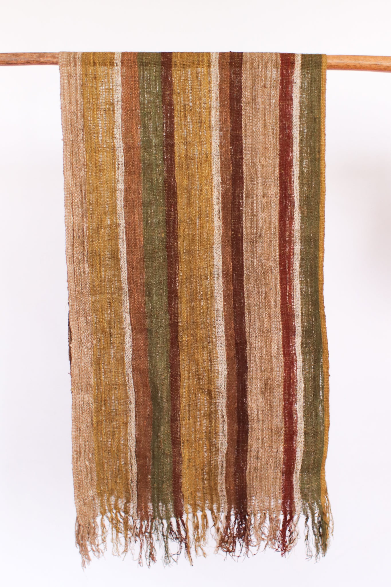 Wild Silk Scarf Organic Stripes, Medium