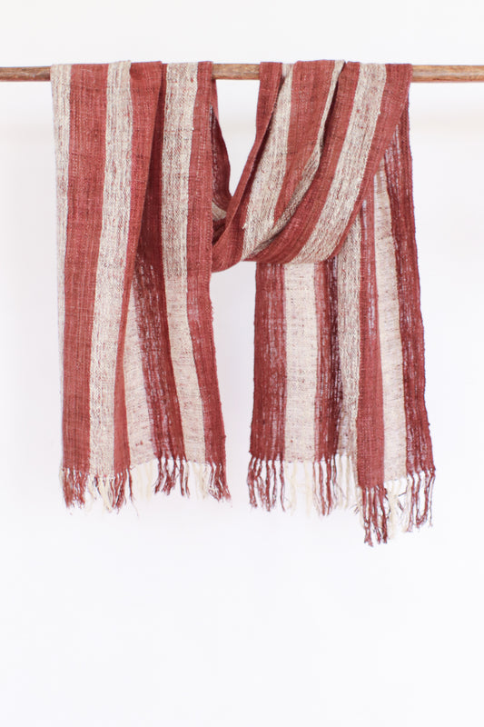 Wild Silk Scarf Nato Bark + Natural, Medium