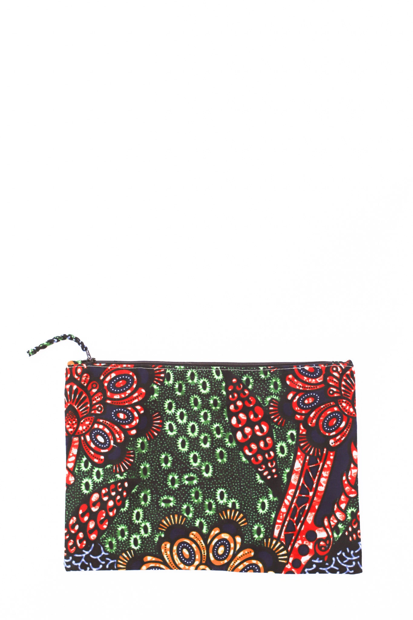Embroidered Giraffe Pouch, Lime