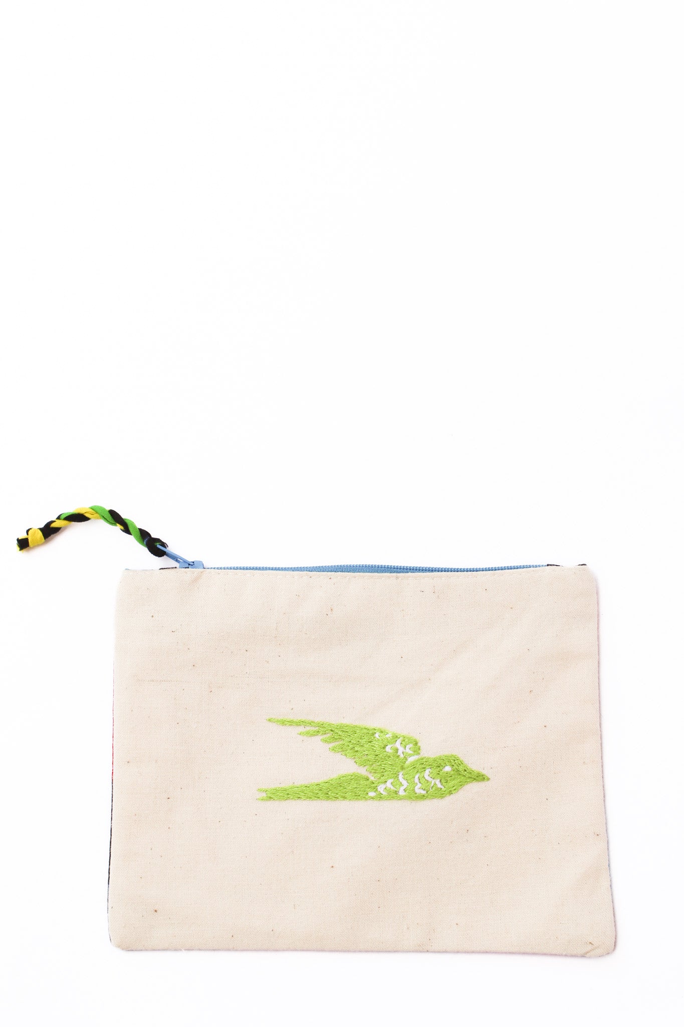 Embroidered Swallow Pouch, Citrine