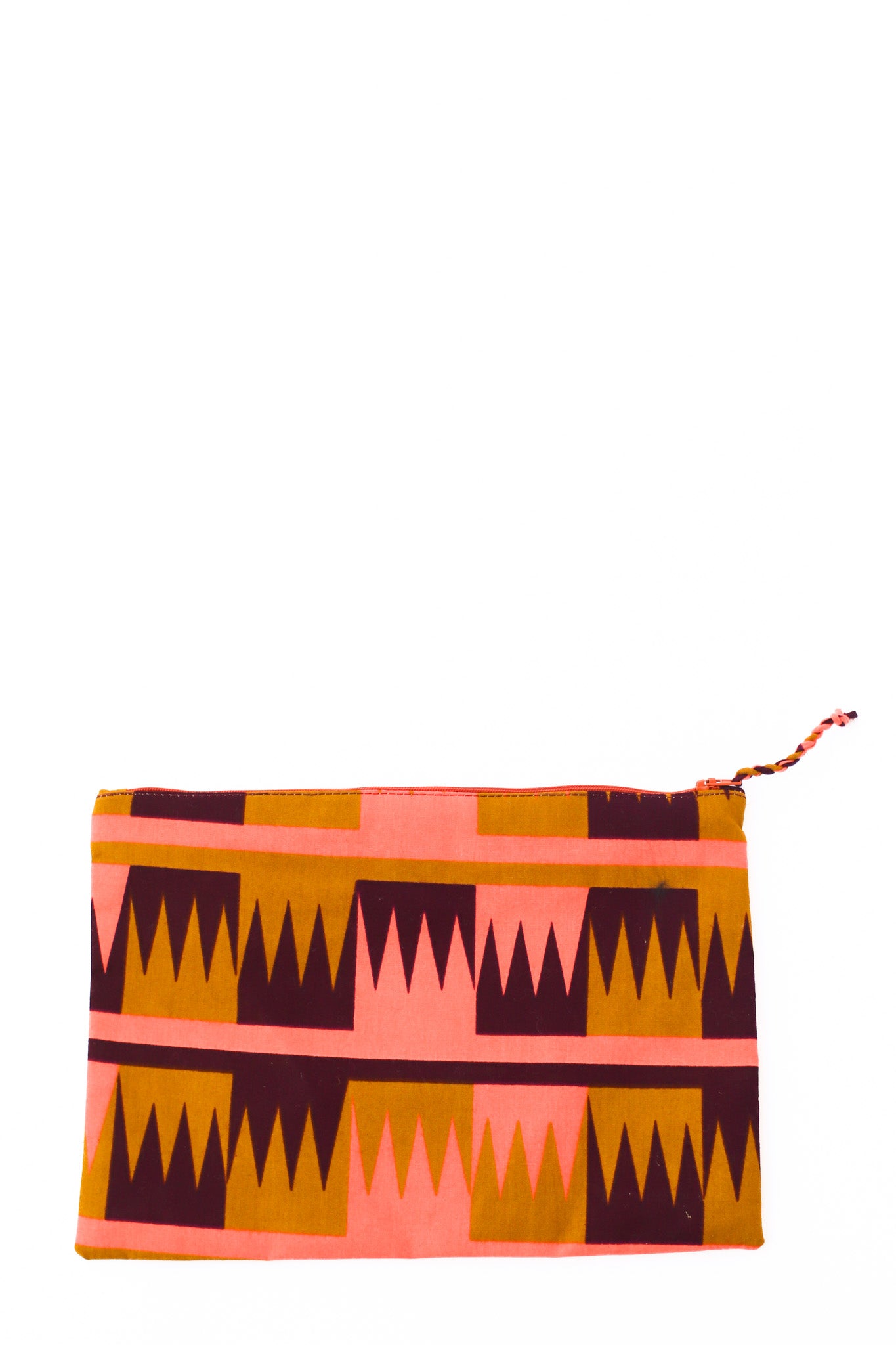 Embroidered Giraffe Pouch, Chocolate