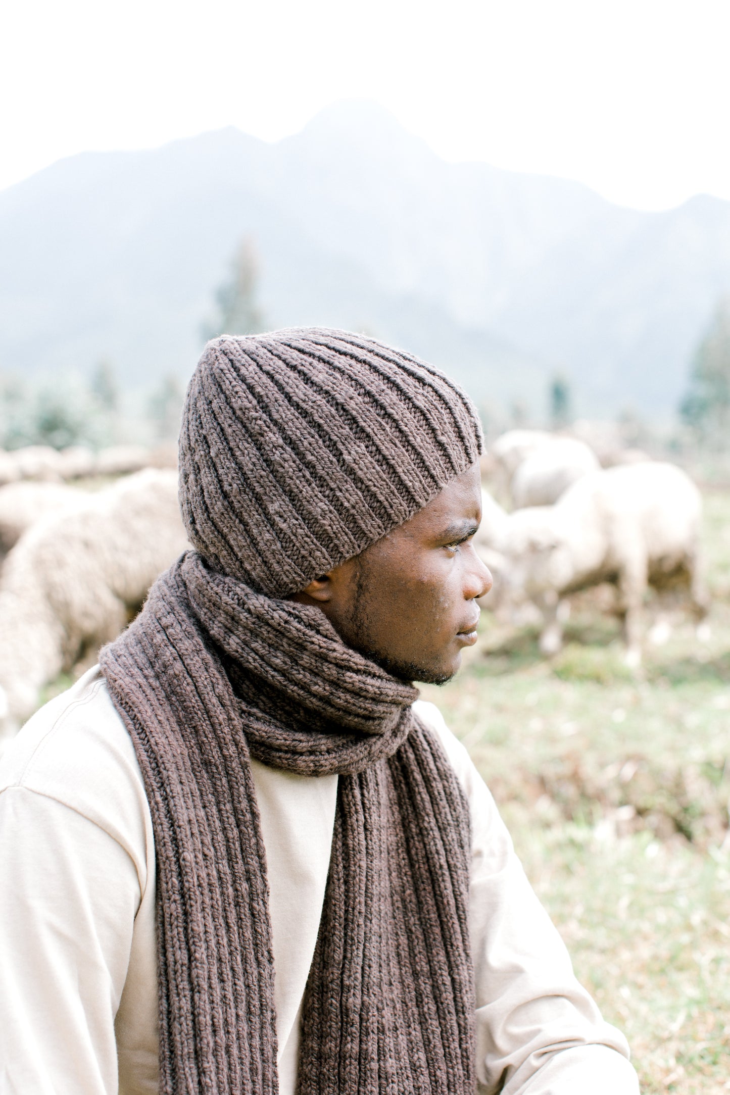 Fisherman Scarf in Organic Merino