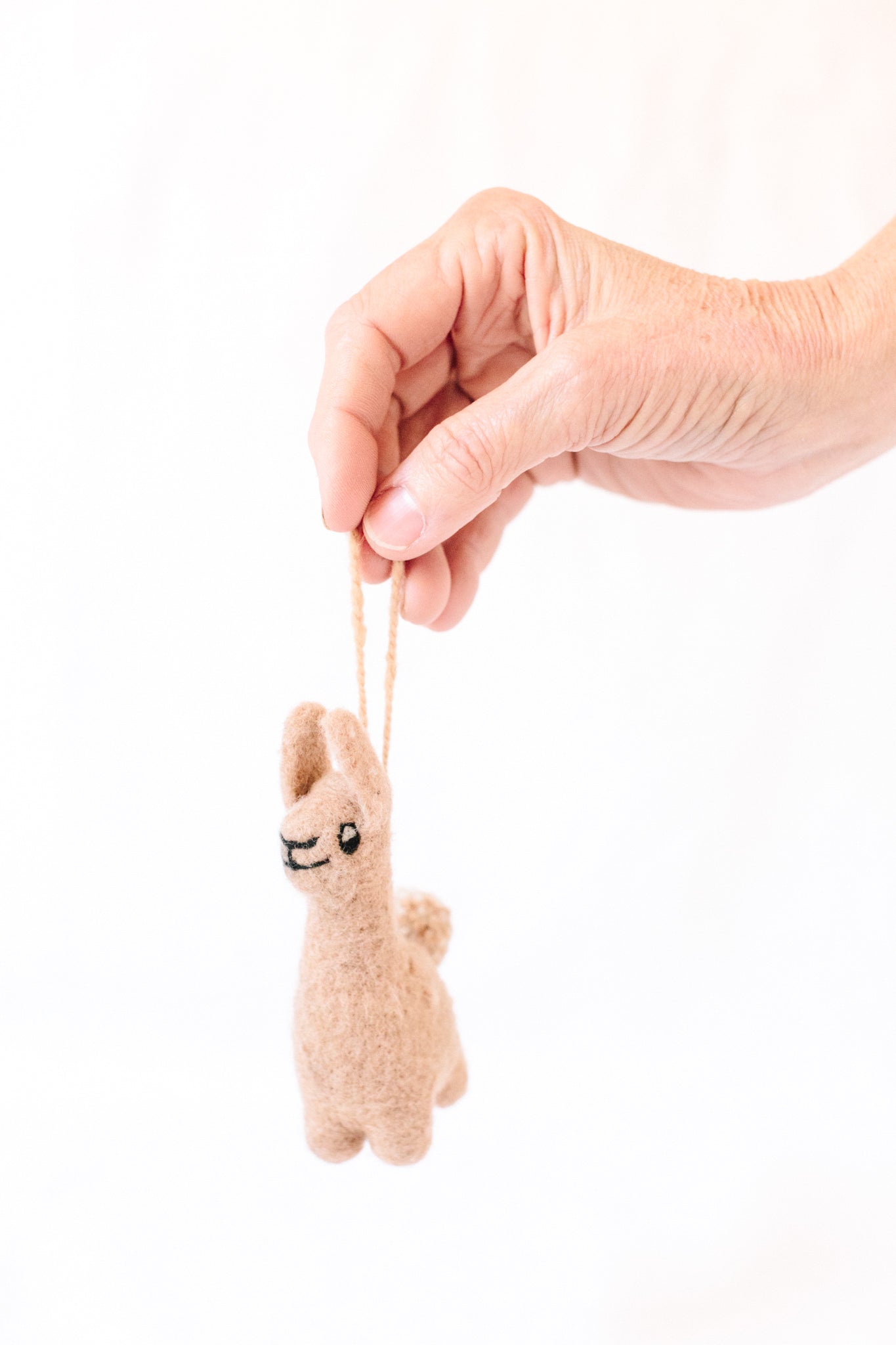 Lucy Llama Ornament, Voca Peach