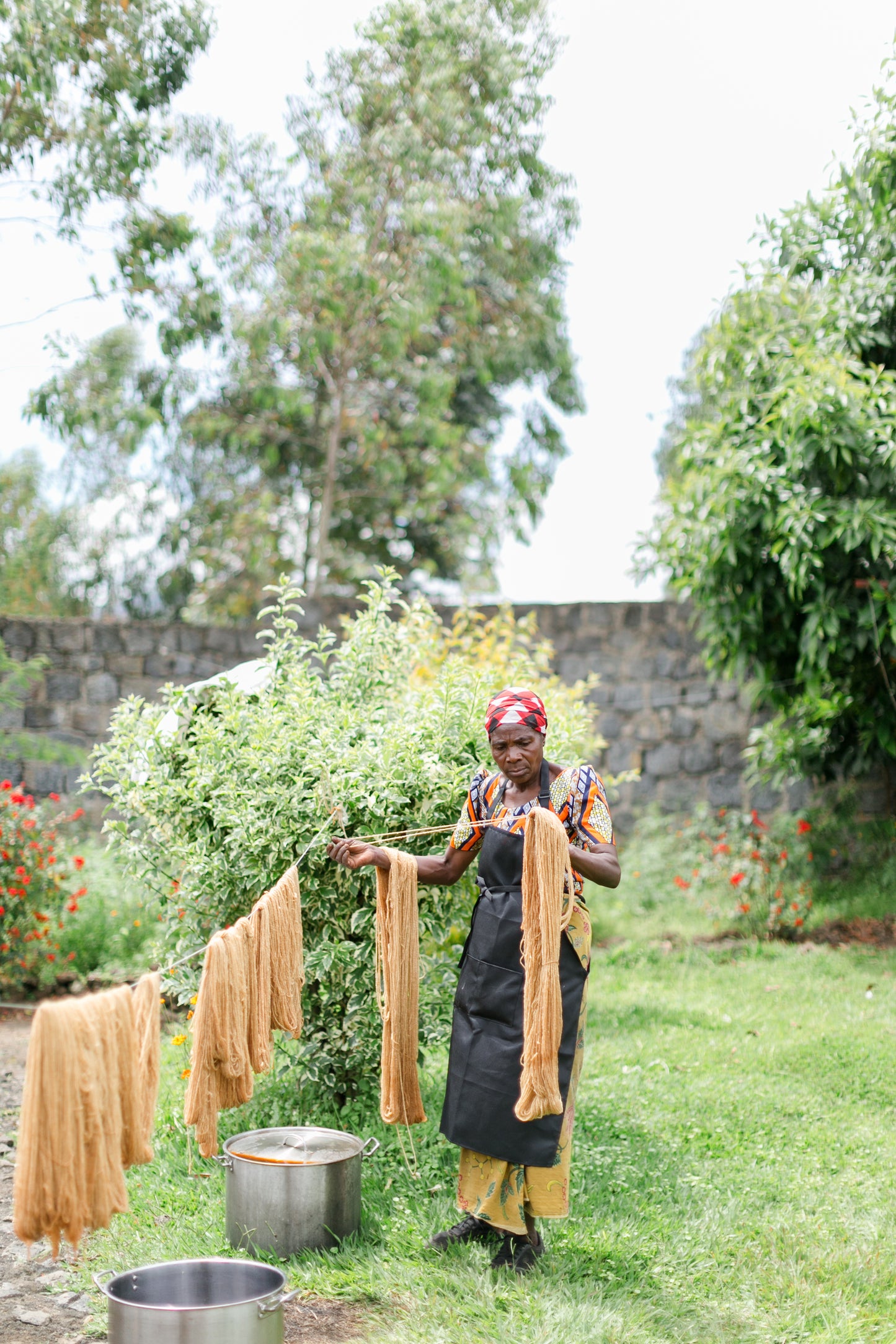 Ethiopian Handspun Cotton Yarn, Eucalyptus Bark